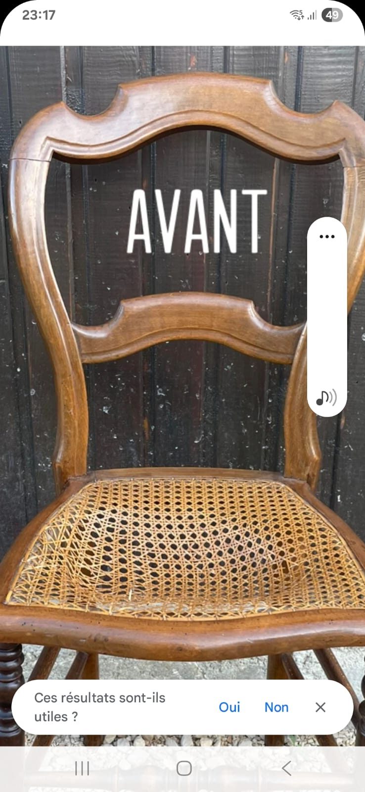 Bergère ancienne restaurée dans les règles de l'art