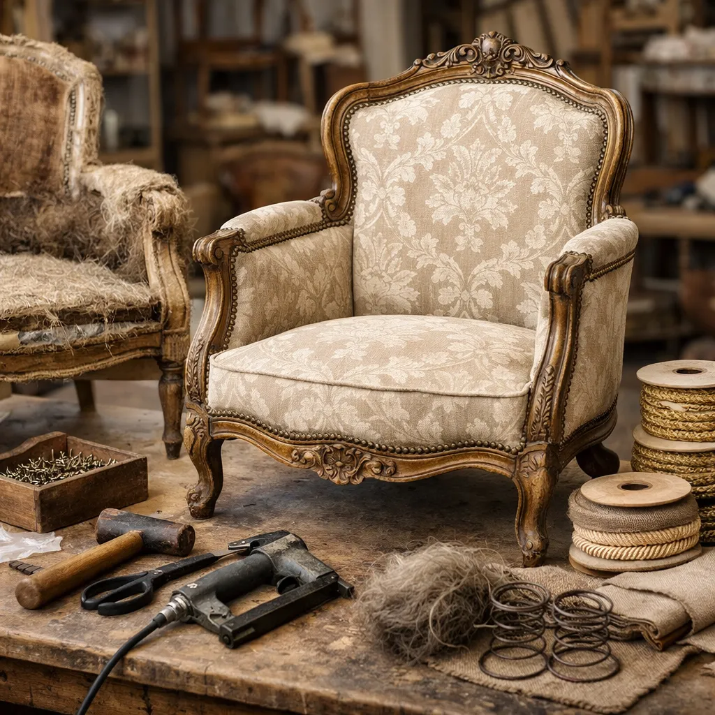 Restauration de fauteuils anciens en Île-de-France